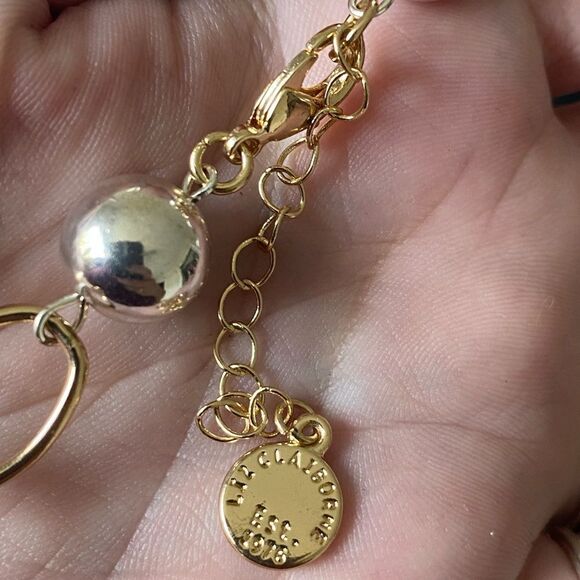 Liz Claiborne Silver & Gold Tone Station Necklace - Picture 3 of 3